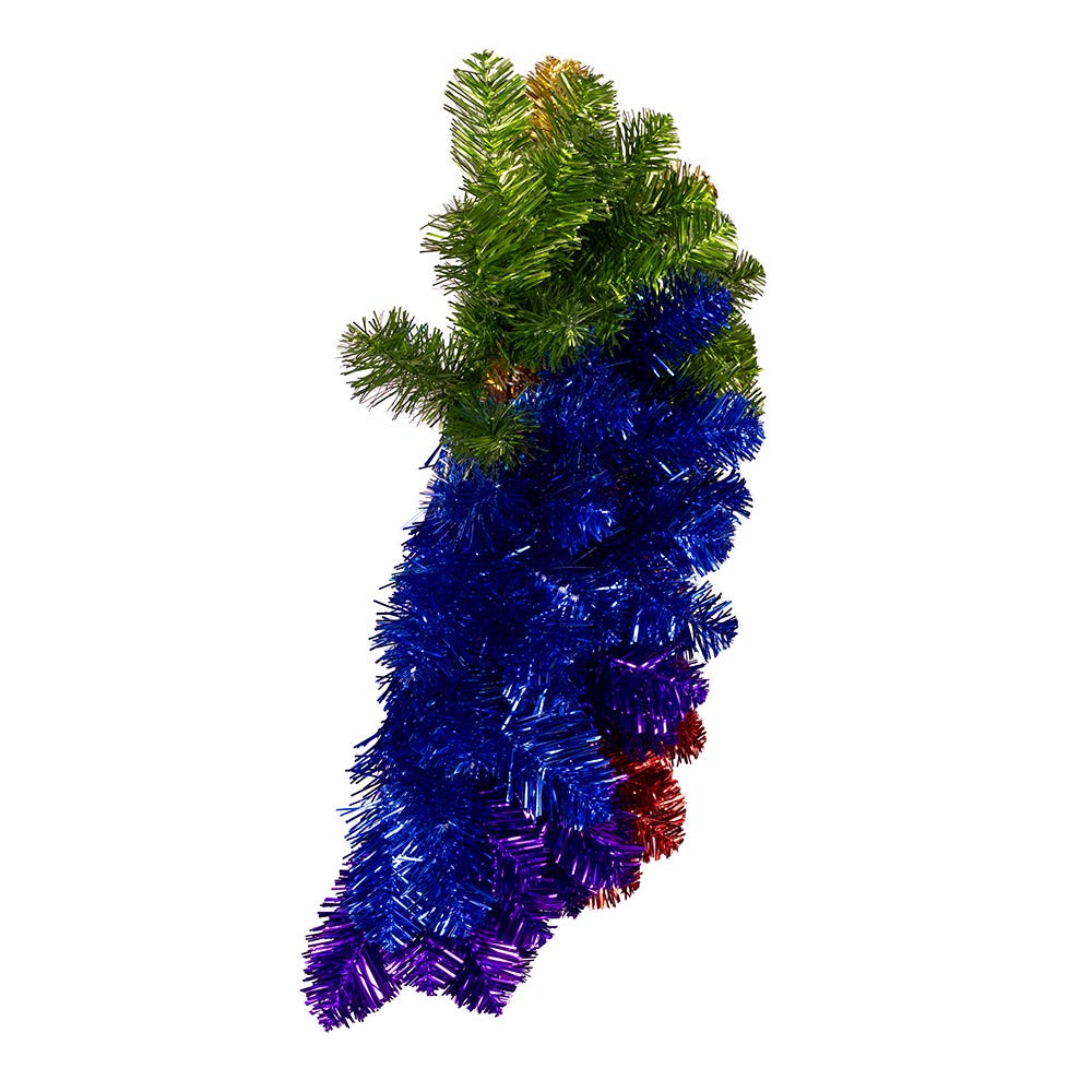 Kurt Adler 24-Inch Un-Lit Foil Rainbow Pride Wreath